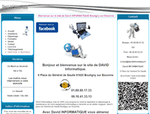 Tablet Screenshot of davidinformatique.fr